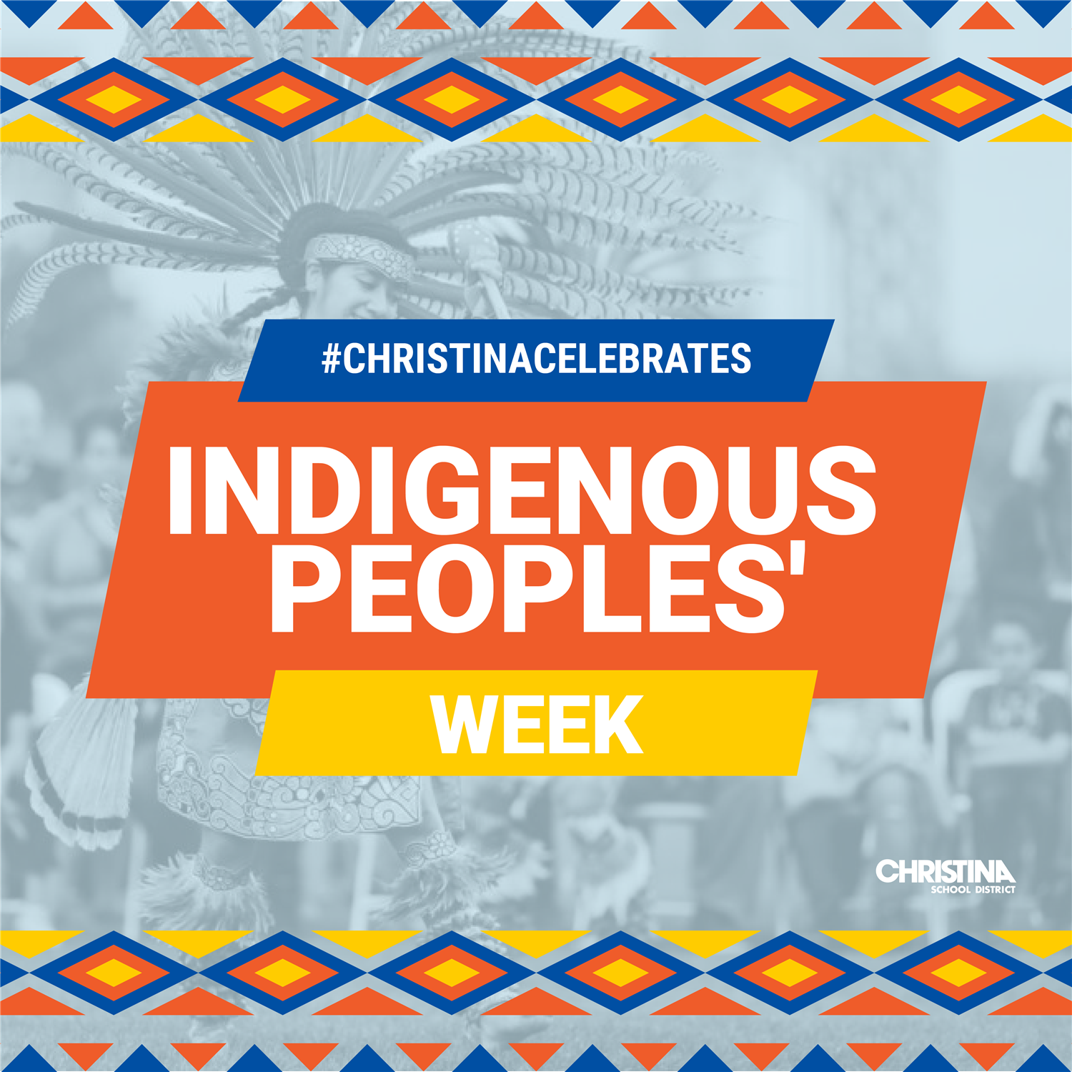  On background an indigenous woman dancing #ChristinaCelebrates Indigenous Peoples' Week
